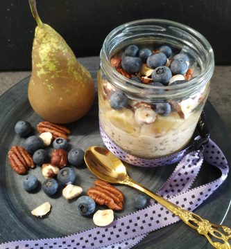 Overnight oats sin azúcar sin lactosa