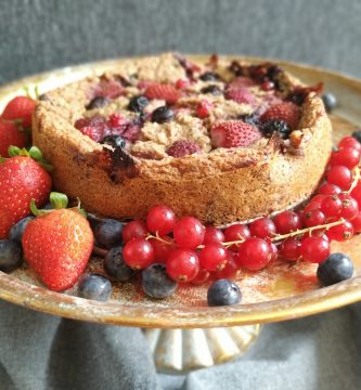 Avena horneada con frutos silvestres