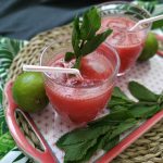 Coctel de sandía sin alcohol y sin azúcar