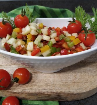 Ensalada vegana y colorida