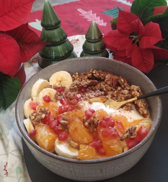 Granola navideña sin azúcar