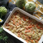 Kohlrabi con pechuga de pollo al horno