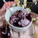 Helado cremoso de cerezas sin azúcar