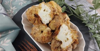 Nuggets de coliflor vegetarianos