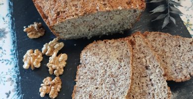 Pan de salvado de avena y nueces