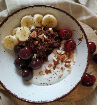 Quinoa de chocolate para desayunar