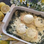 Salmón al horno con espinacas