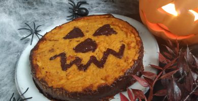 Tarta de calabaza sin azúcar, sin gluten y vegano