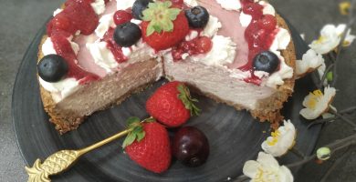 Tarta de queso horneada sin azúcar